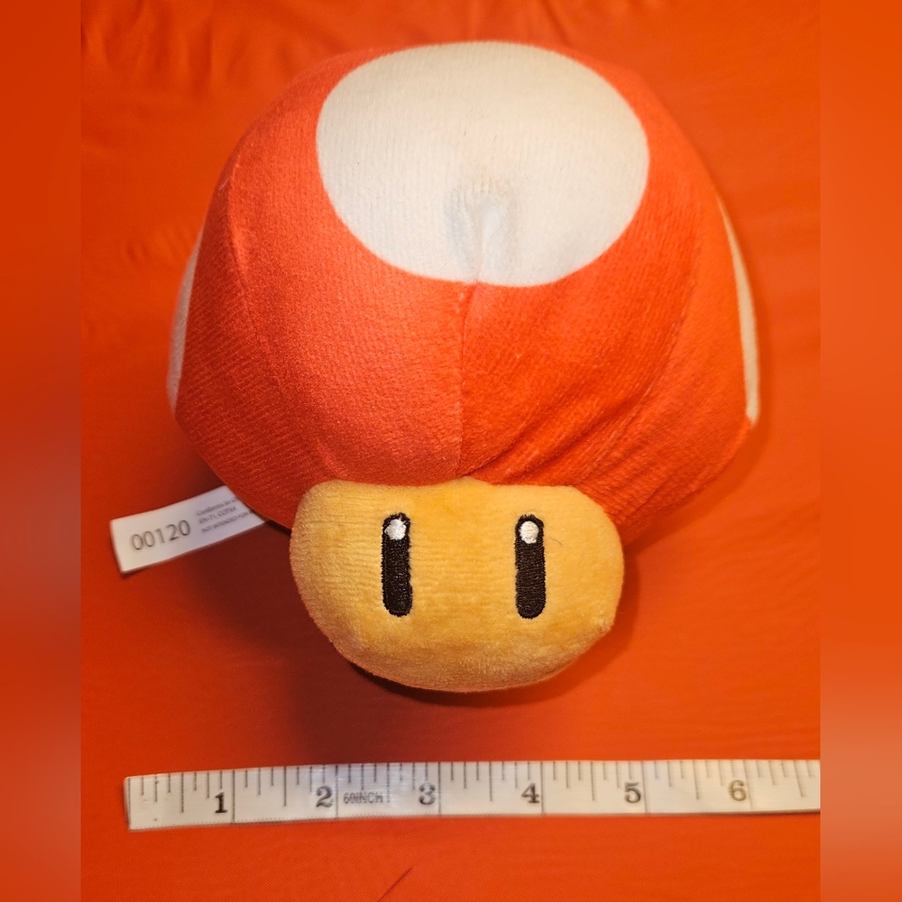 Super Mario Power-Up Mushroom Plush Approx 5" G.U.C.